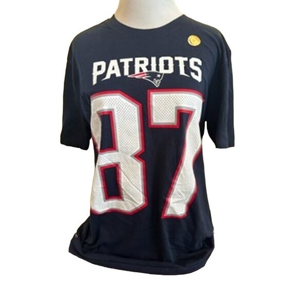 Vintage‎ New England Patriots Gronkowski 87 T-Shirt*SZ L - Picture 1 of 5